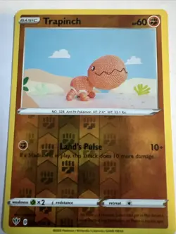 Pokemon TCG Trapinch Darkness Ablaze 089/189 Reverse Holo Common - Image 1