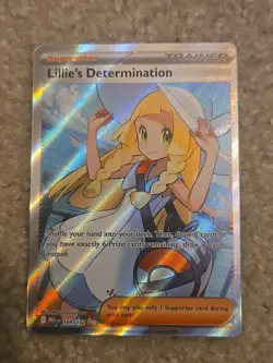 Lillie's Determination 169 Full Art ultra Rare Mega Evolutions Pokemon TCG - Image 1