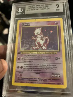 1999 Pokemon Base 1st Edition Mewtwo (Mewtu) BGS 9 German #10 Holo Rare - Image 1