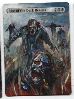 Rise of the Dark Realms MTG Altered art MAGIC Hand Painted Card Commander - Image 1