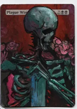 Plague Wind MTG Altered art MAGIC Hand Painted Card Commander - Image 1