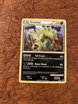 Pokemon TCG Tyranitar Unleashed Card 26/95 Regular Rare NM English - Image 1