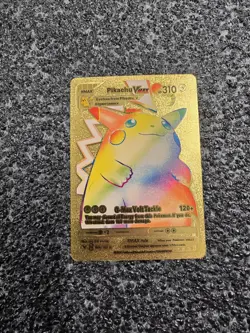Pokemon Pikachu TCG VMAX Rainbow Vivid Voltage Rare 44/185. Pokemon Card - Image 1