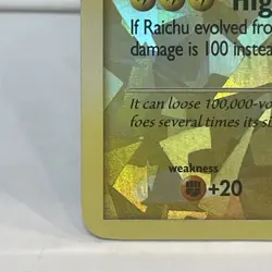 Raichu 2009 Pop Series 9 Cracked Ice Reverse Holo Card 3/17 (LP/MP) Pokemon TCG - Image 2