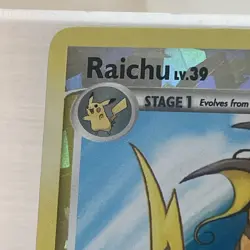 Raichu 2009 Pop Series 9 Cracked Ice Reverse Holo Card 3/17 (LP/MP) Pokemon TCG - Image 5