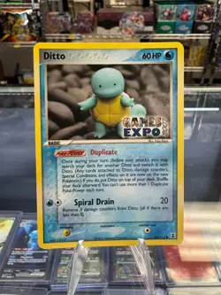 DITTO (Squirtle) Pokemon Card - 64/113 - 2007 Games Expo Stamped Promo - MINTY - Image 1