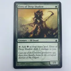 MTG Elves of Deep Shadow Ravnica MP Black Mana Elf Creature Card Magic TCG - Image 1