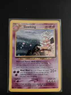 Pokemon TCG Slowking 2000 Neo Genesis Holo Rare Card 14/111 LP Condition SWIRL - Image 1