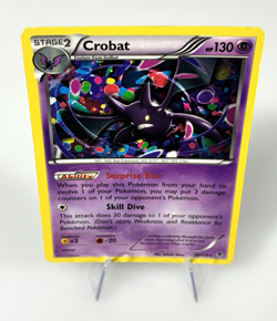 2014 Pokemon Crobat Cosmos 33/119 XY Phantom Forces LP Holo Rare Card - Image 2