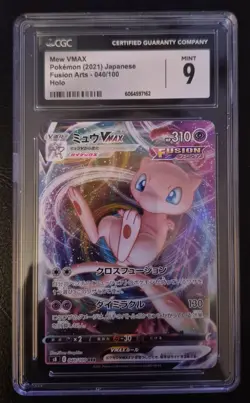 Pokemon Card CGC Mint 9 Mew VMAX 054/172 Japanese VSTAR Universe 2022 - Image 1