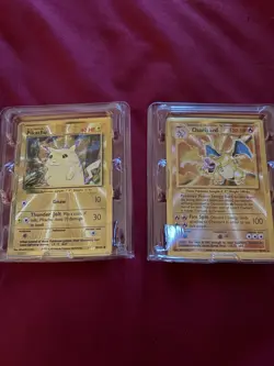 Pokemon Celebrations Gold Metal Charizard & Pikachu cards - Image 2