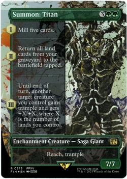 Summon: Titan (Borderless) Foil - 0373 - Final Fantasy - MTG - Commander - Image 1
