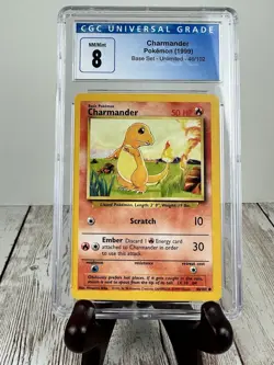 Pokemon TCG - Charmander 1999 Base Set Unlimited 46/102 CGC 8 - Image 2