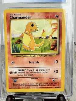 Pokemon TCG - Charmander 1999 Base Set Unlimited 46/102 CGC 8 - Image 3
