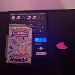 GOD PACKU 21.88g VERY HEAVY Prismatic Evolutions Pokemon Sealed Booster Pack New - Image 1
