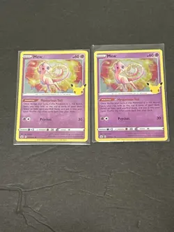 Mew 011/025 Pokemon Celebrations Holo Rare Lot of 4 Cards NM-M Pokemon TCG - Image 4