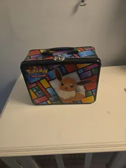 2021 Pokemon EMPTY Lunchbox Tin Collectors Chest Eevee *RETRO POKEMON LUNCHBOX* - Image 1