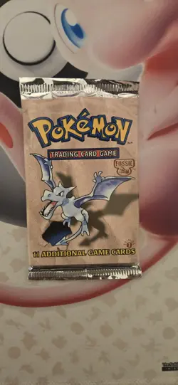 UNWEIGHED Sealed Pokemon 1st Edition Fossil Booster Pack Aerodac Art Fast Ship - Image 1