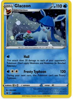 Pokemon - SWSH Black Star Promo Cosmos Holo Glaceon SWSH192 LP - Image 1