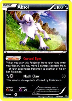 Pokemon - Absol - 40/108 - Holo Rare - XY - Roaring Skies - NM - Image 1
