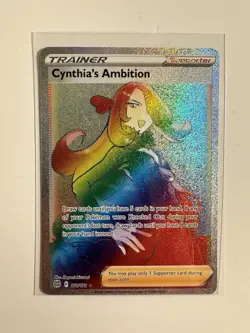 Cynthias Ambition Rainbow Secret Rare 178/172 Swsh09: Brilliant Stars Pokemon NM - Image 1