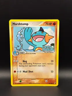 Pokemon TCG Marshtomp EX Crystal Guardians Reverse Holo Stamped HP 38/100 LP/MP - Image 1