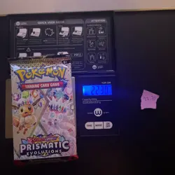 GOD PACKU 22.30g VERY HEAVY Prismatic Evolutions Pokemon Sealed Booster Pack New - Image 1