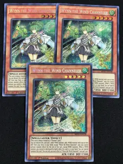 YUGIOH WYNN THE WIND CHANNELER MP21-EN158 1ST SECRET X3 NM - Image 1