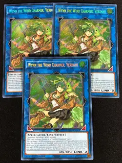 Yugioh Wynn the Wind Chamer, Verdant RA03-EN045 1st Secret X3 (NM) - Image 1