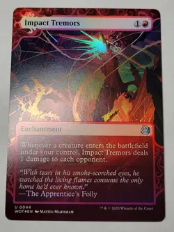 Impact Tremors -Showcase Foil- Wilds Eldraine Regular Enchanting WOE WOT mtg NM - Image 1