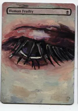 Human Frailty ALTERED ART MTG Rare Magic Hand Painted SEE DESCRIPTION - Image 1