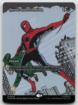 Heroic Intervention (Borderless) M Foil Marvel Universe Eternal-Legal 34 NM - Image 1