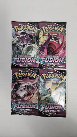 Full Art Set - Pokemon TCG Sword & Shield Fusion Strike Booster Packs (Lot Of 4) - Image 1