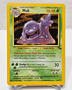 Muk 13/62 Holo Rare Unlimited Fossil Pokemon 234 - Image 1