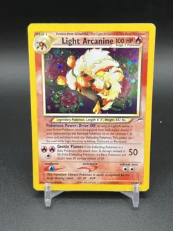 Pokemon TCG Light Arcanine Neo Destiny Holo Rare WOTC 12/105 LP - Image 1