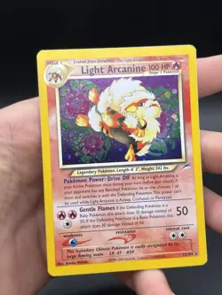 Pokemon TCG Light Arcanine Neo Destiny Holo Rare WOTC 12/105 LP - Image 3