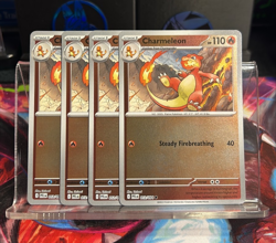 [4x Playset] Charmeleon 012/094 ME02: Phantasmal Flames Pokemon TCG REVERSE HOLO - Image 1
