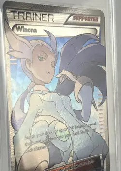 WINONA Full Art 108 2015 Pokemon Card XY Roaring Skies PSA 7 - Image 3