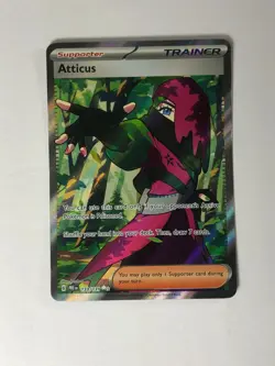 Pokemon TCG Prismatic Evolutions Full Art Atticus 133/131 Near Mint - Image 1