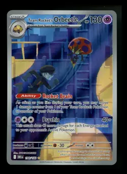 Team Rocket's Orbeetle 198/182 Destined Rivals 2025 IR Holo Pokemon Card TCG - Image 1