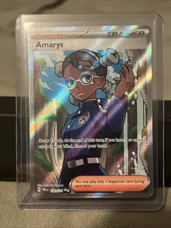 Pokemon TCG Amarys Prismatic Evolutions Full Art Trainer Card 132/131 - Image 1