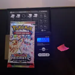 GOD PACKU 22.26g VERY HEAVY Prismatic Evolutions Pokemon Sealed Booster Pack New - Image 1