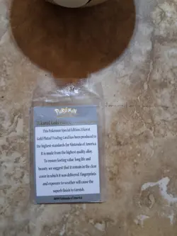 1999 Nintendo Limited Edition 23 Karat Gold Plated TOGEPI Pokemon Card - Image 2