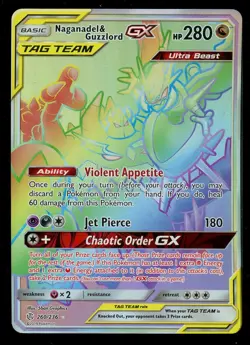 Pokemon Naganadel & Guzzlord GX 260/236 Cosmic Eclipse Ultra Rare Near Mint - Image 1