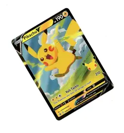 2021 Pokemon Celebrations PIKACHU V FULL ART HOLO SWSH143 BLACK STAR PROMO NM - Image 1