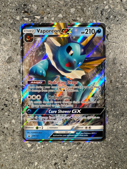 Pokemon TCG Cards Vaporeon GX SM172 Black Star Promo Holo NM-M - Image 1