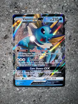 Pokemon TCG Cards Vaporeon GX SM172 Black Star Promo Holo NM-M - Image 3