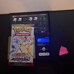 GOD PACKU 22.44g VERY HEAVY Prismatic Evolutions Pokemon Sealed Booster Pack New - Image 1