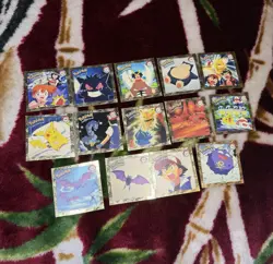 Vintage 1999 Artbox Pokemon Sticker Rare Series 1 Golden Textured G Lot (14) - Image 1