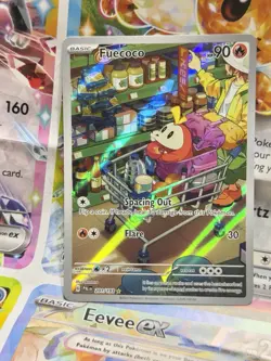 Pokemon TCG Fuecoco Full Art Holo Card Paldea Evolved Illustration Rare 201/193 - Image 1